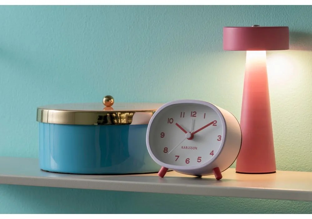 Modrý dekoratívny kovový úložný box ø 16x6 cm Double Funky – PT LIVING