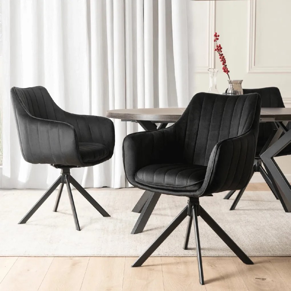 PROXIMA.store - Čalúnená otočná stolička MUMBAI FARBA: sivá