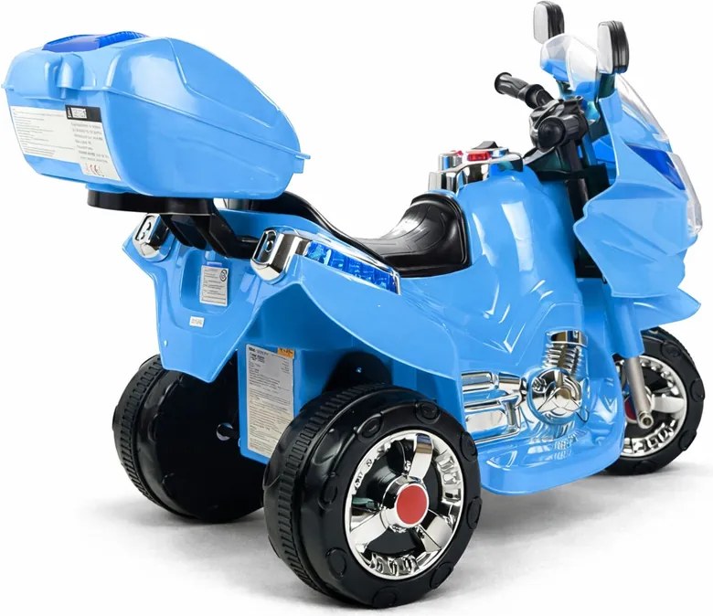 LEAN CARS Elektrická motorka pre deti HC8051 modrá so svetlami a zvukmi