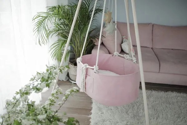 Kolíska Babycare - ružová - Stojan na kolísku