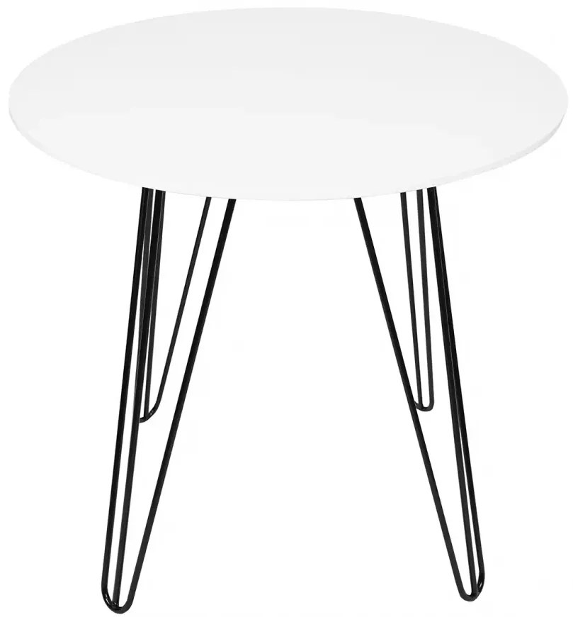 Okrúhly jedálenský stôl HARRY 90x90, biely