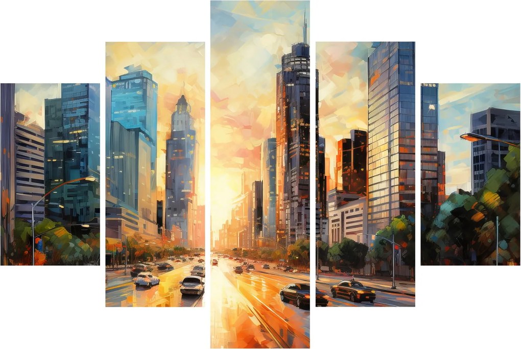 Obraz - Maľba mesta (150x105 cm)