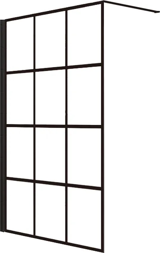 Sprchová stena Walk-In Metro 140x195 black