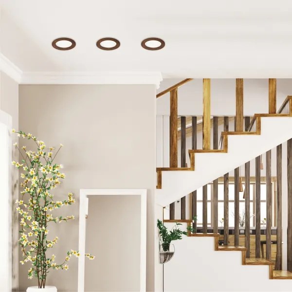 LED Podhľadové svietidlo WOODY SPOT LED/12,5W/230V 4000K čerešňa Ø16 cm