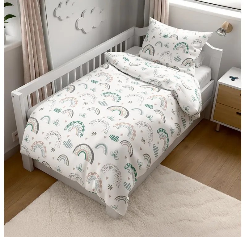 Krepové obliečky do postieľky Renforcé RAINUBI biele Rozmer obliečky: 45 x 65 cm | 90 x 140 cm