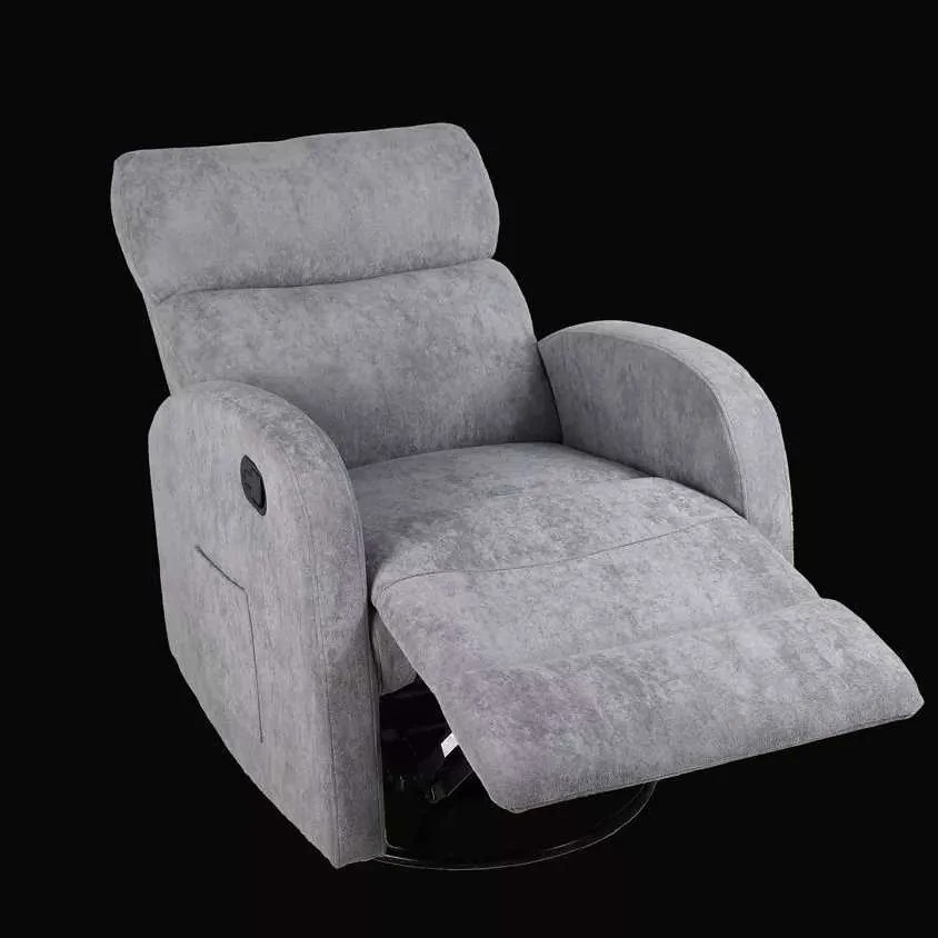 LuxuryForm DESIGN Televízne kreslo BRUNO otočné s polohovaním - šedé