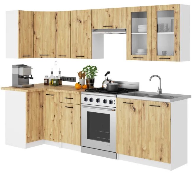 Horná kuchynská skrinka OLIWIA W80 H720 biela / dub artisan