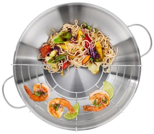 Livarno home Wok z ušľachtilej ocele, Ø 32 cm (wok bez Ilag®  Ultimate HL)  (100376286)