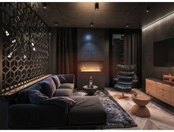 InFire - Vstavaný BIO krb 120x50 cm 3kW čierna