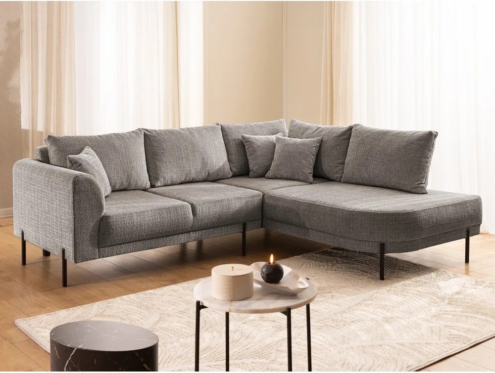 Taupe ženilková rohová pohovka (pravý roh/do L) Mauris – Ropez