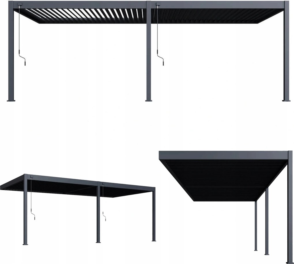 Záhradná pergola na stenu Deluxe Wall 3,6x7,2 Zastrešenie terasy Gutroof