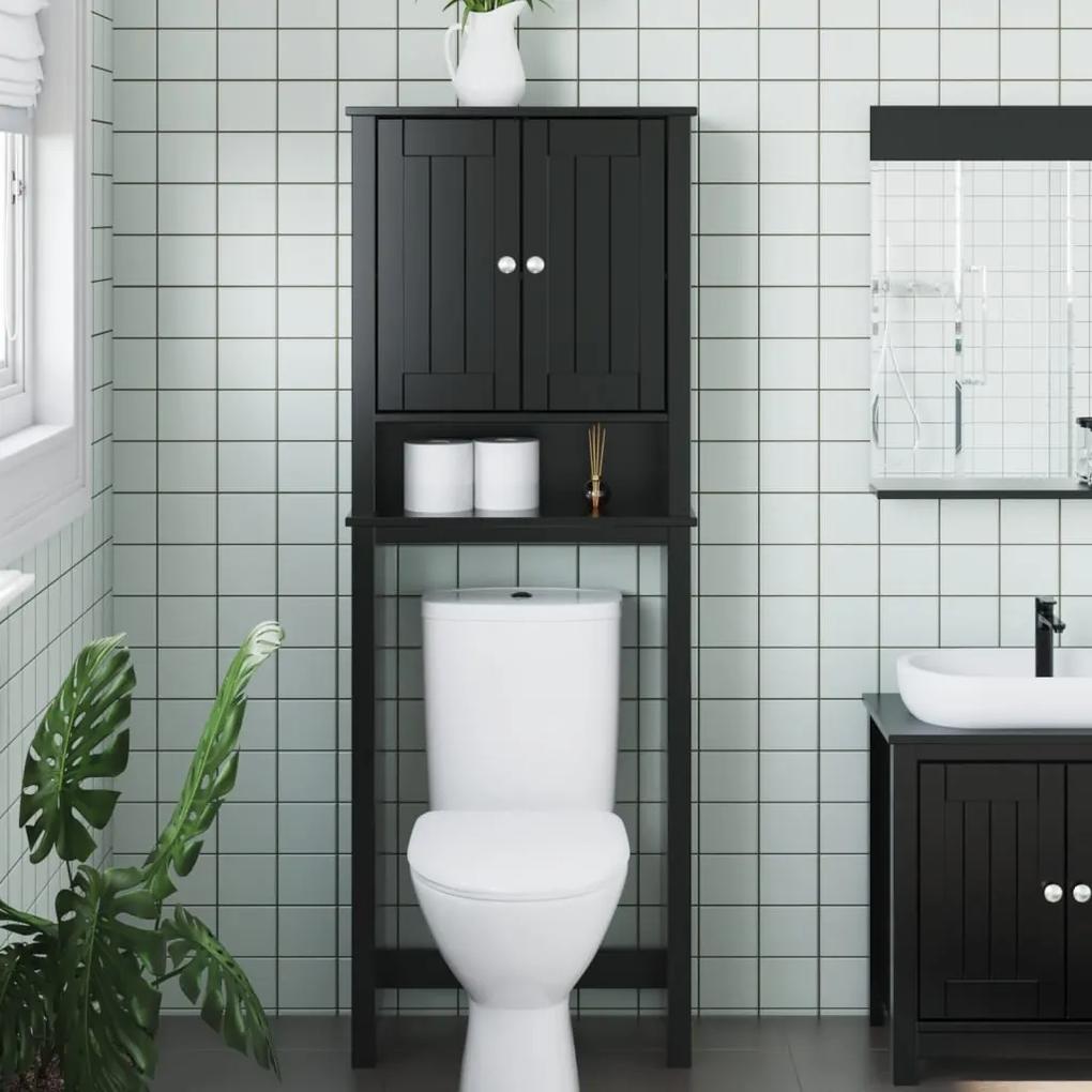 Záchodový úložný priestor BERG čierny 60x27x164,5 cm masív 358555