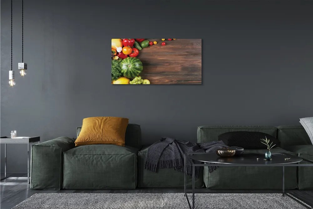 Obraz canvas Melón paradajky kôpor 125x50 cm