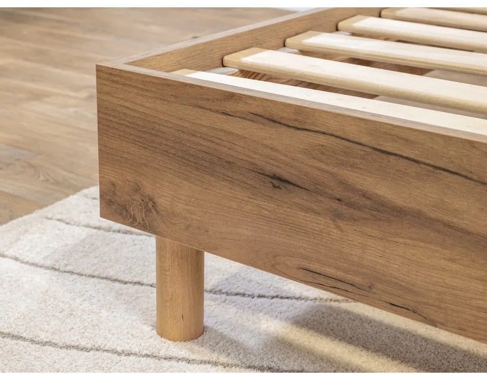 Béžová dvojlôžková posteľ s roštom 140x190 cm Lior – Bobochic Paris