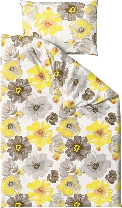 Obliečky z mikrovlákna FEONELLE žlto-sivé Rozmer obliečky: 70 x 90 cm | 140 x 220 cm
