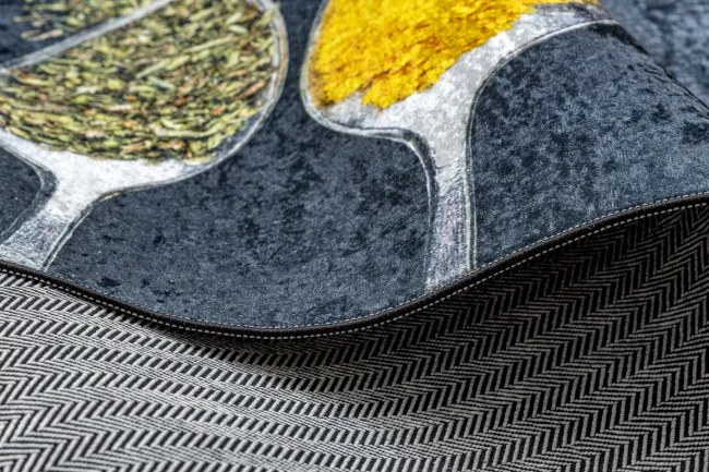 Protišmykový koberec / behúň ANDRE 42760 sivý / zelený