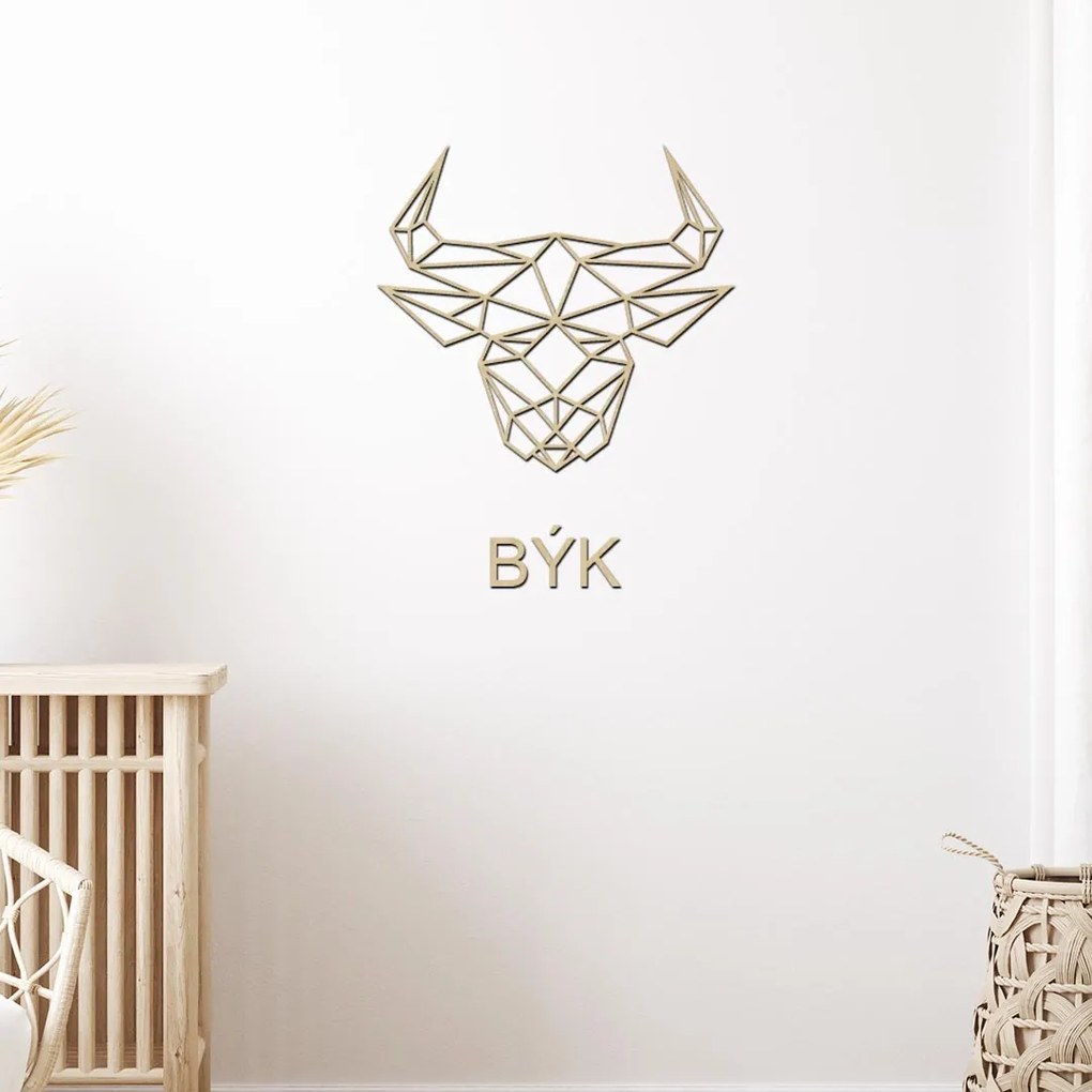 drevo zivota Drevená dekorácia na stenu znamenia BÝKA Farebný vzor: Buk, Rozmery (cm): 95x89