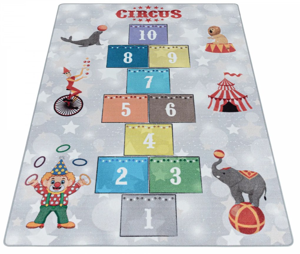 Ayyildiz, Kusový koberec Play 2909 grey, 120x170, viacfarebná, detská izba