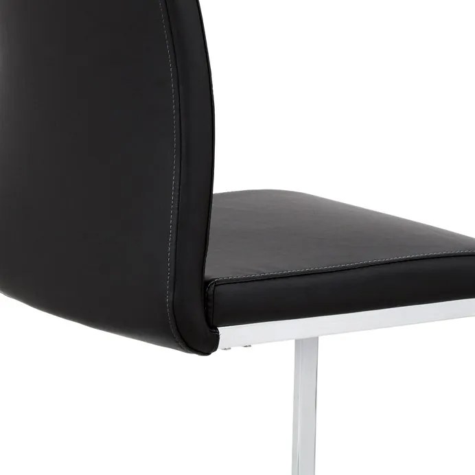 BONTEC Jedálenská stolička, čierna, ekokoža, DCL-411 BK Farba: Biela