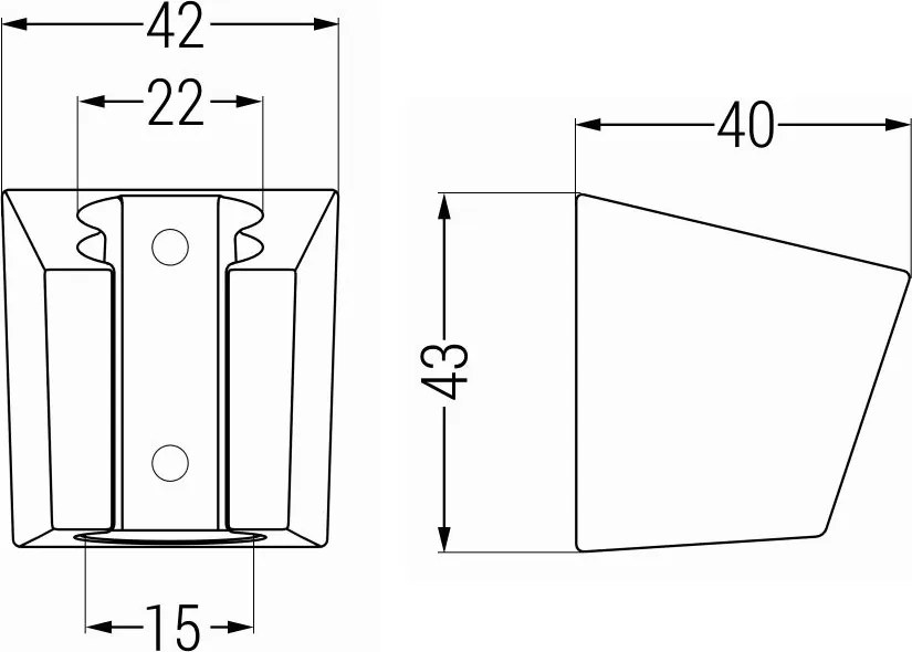 Držiak sprchy MAXMAX MEXEN - hranatý - čierny, 79353-70