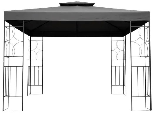 Záhradný altán BestBerg BBGG-60 / 300 x 300 x 260 cm / sivá