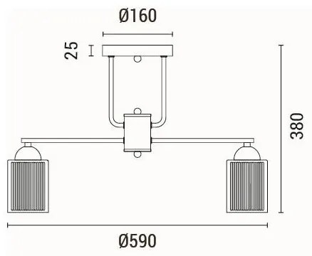 Prisadený luster 3xE27/60W/230V