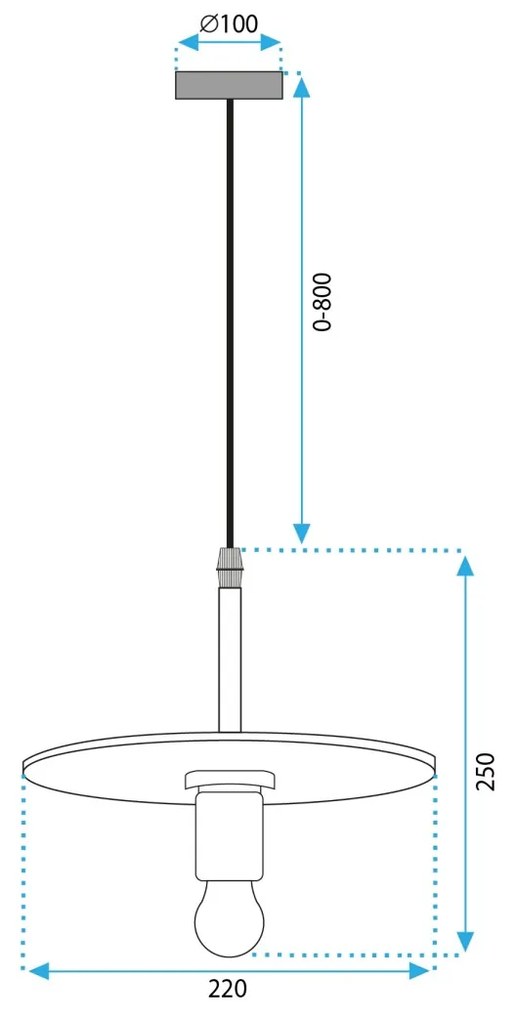 Závesná lampa La Belle XXII zlatá
