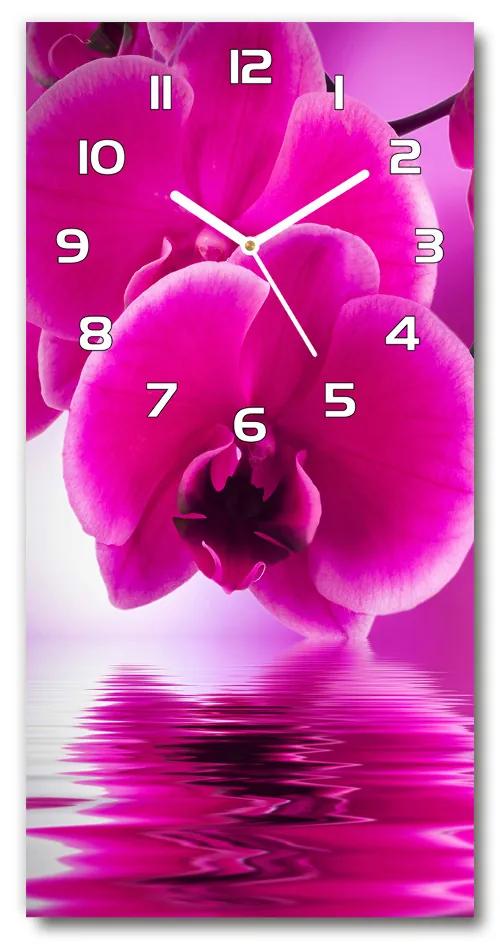 Nástenné hodiny tiché Ružová orchidea pl_zsp_30x60_f_58002130