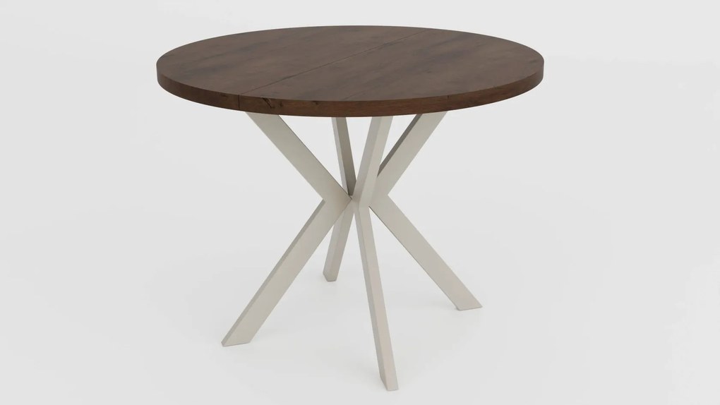 Okrúhly rozkladací jedálensky stôl MARION 120 - 196 cm s kašmírovými nohami Vybrať odtieň: dub lancelot