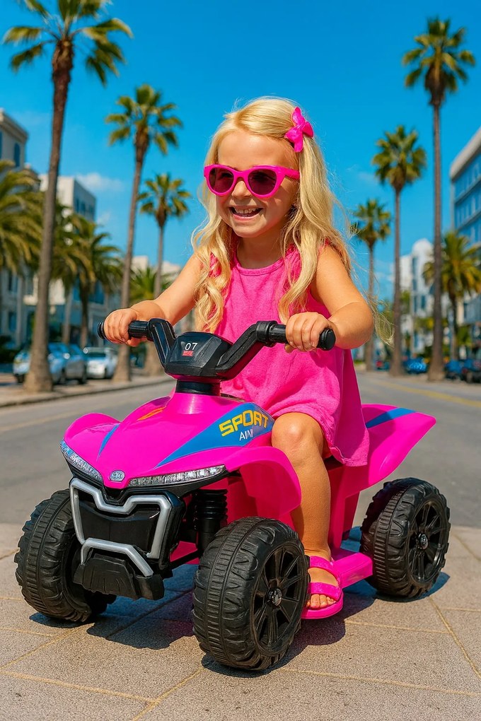 Elektrické autíčko QUAD Kids E-ATV ružové