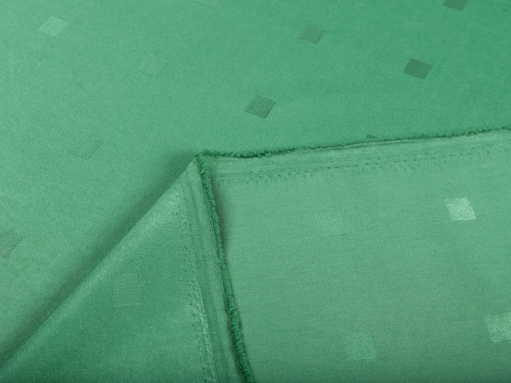 Biante Dekoračný záves PM-022 Štvorčeky na zelenom 140x140 cm