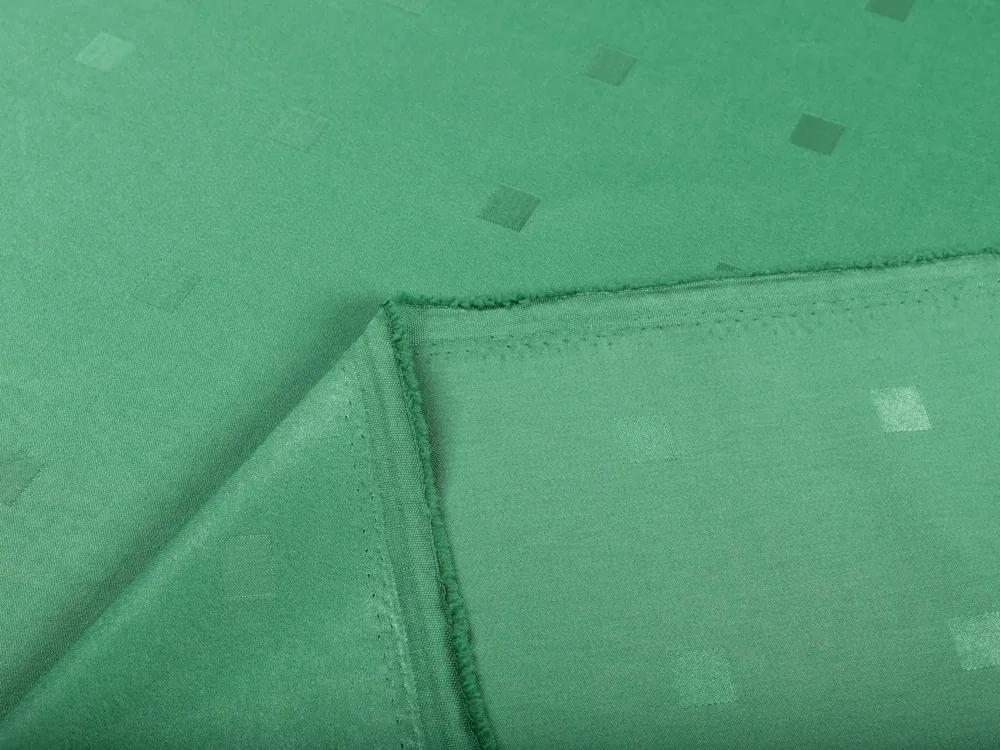 Biante Dekoračný záves PM-022 Štvorčeky na zelenom 140x200 cm