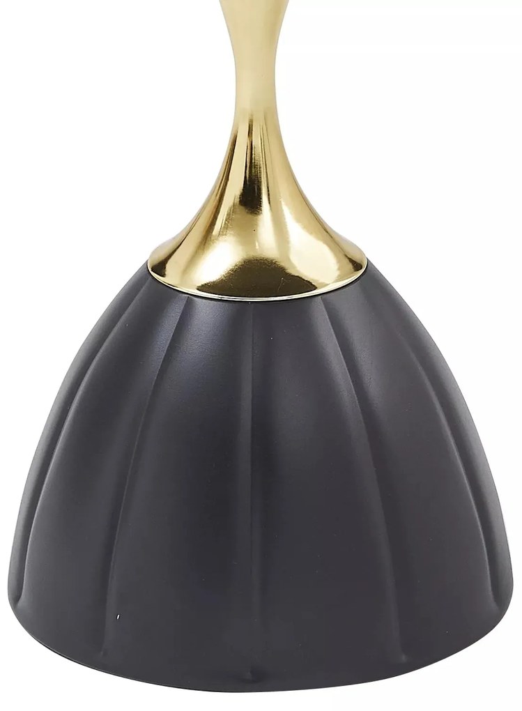 Odkladací stolík Piana 38 cm čierna/zlatá