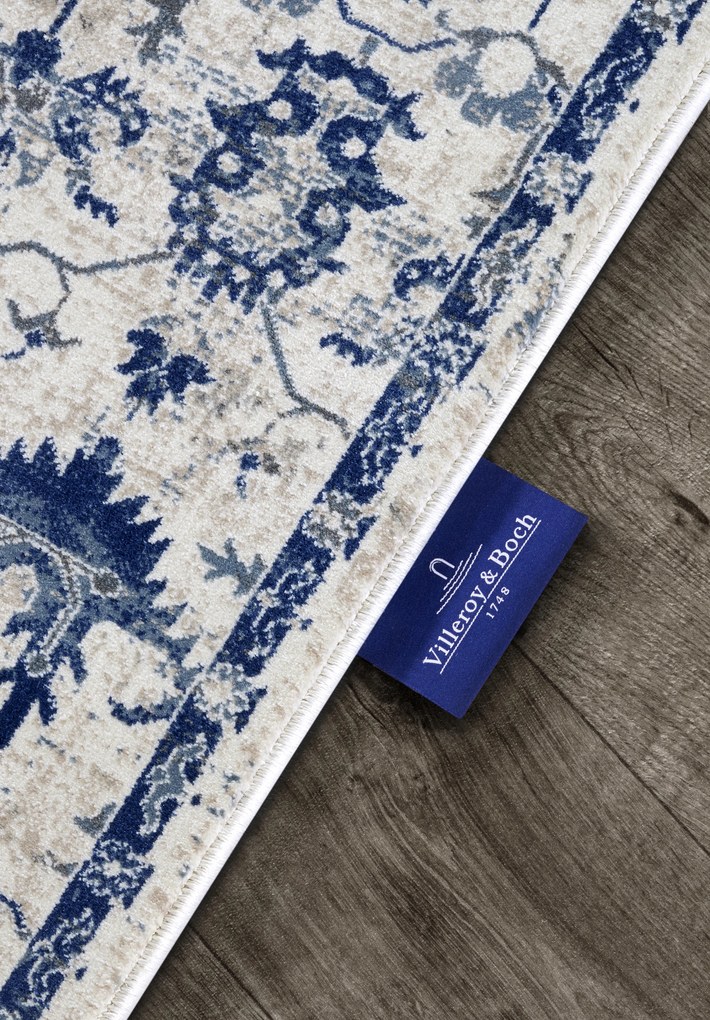 Villeroy & Boch Koberec behúň 106121 Cream, Blue, 80x240, modrá, obývacia izba