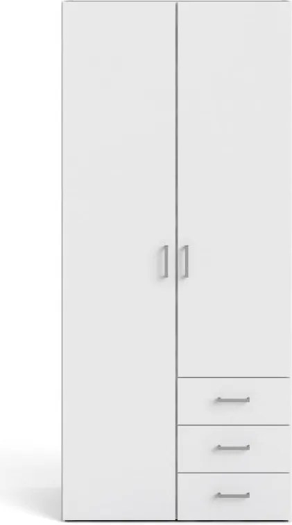 Šatníková skriňa Sida 77 cm biela