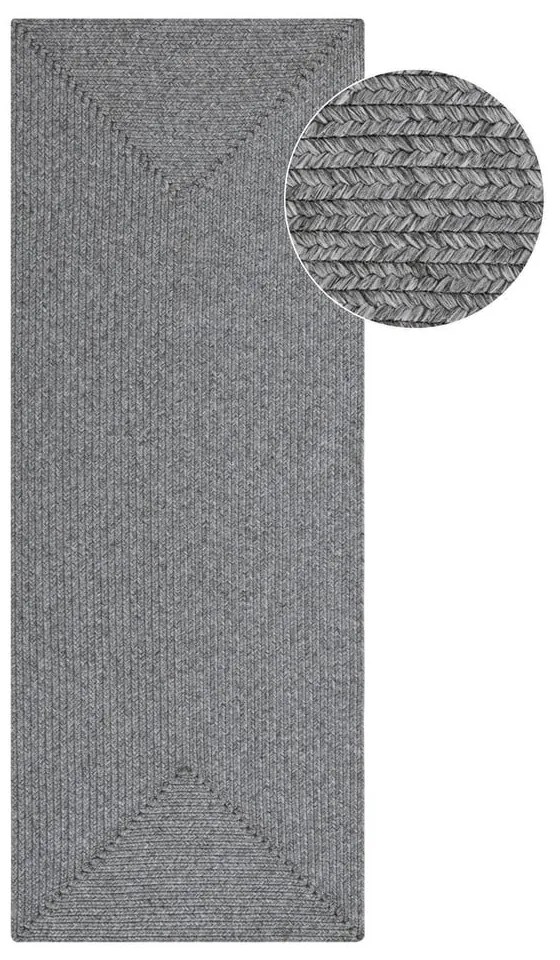 Sivý vonkajší koberec behúň 200x80 cm - NORTHRUGS