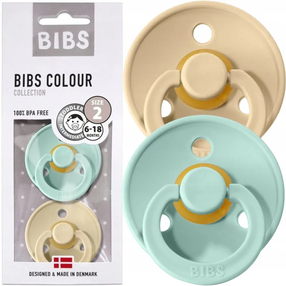 Kaučukové cumlíky BIBS Colour 6m+ 2ks Farba: béžová
