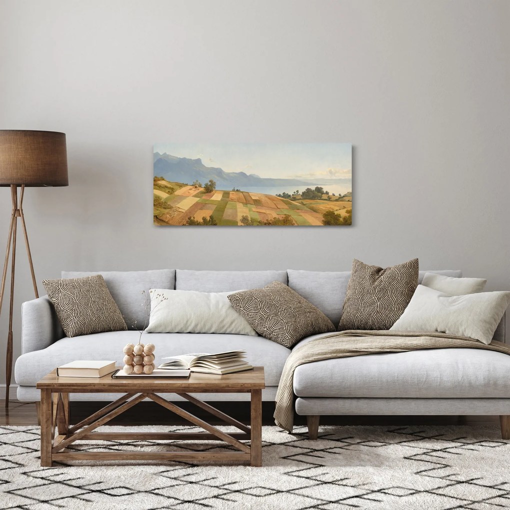 Obraz - Alexandre Calame, Swiss Landscape, reprodukcia (120x50 cm)