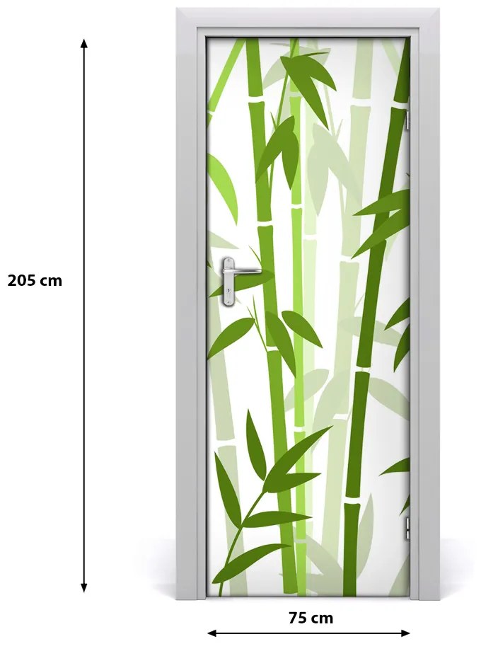 Samolepiace fototapety na dvere bambus 75x205 cm