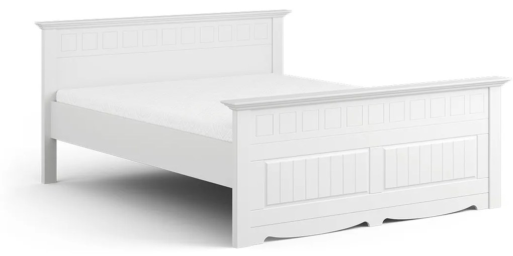 PROXIMA.store - Rustikálna masívna posteľ - BELLUNO ELEGANTE ROZMER: pre matrac 160 x 200 cm, FARBA: biela