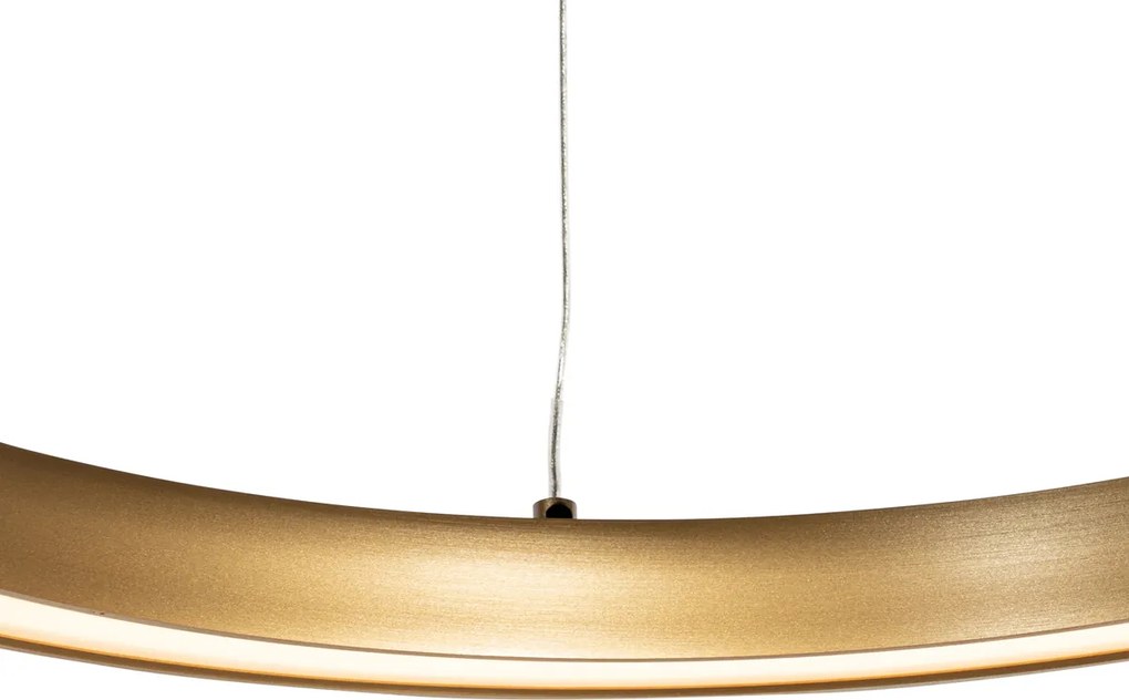 Zlaté závesné svietidlo 40 cm vrátane LED s 3-stupňovým stmievačom - Girello