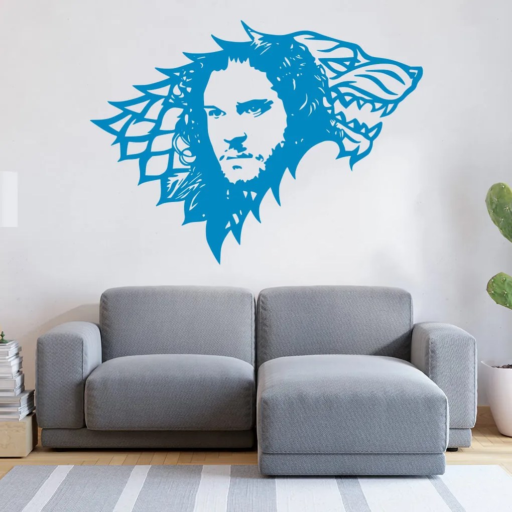 Veselá Stena Samolepka Jon Snow Hra o tróny Farba: žlutá, Veľkosť: 100 x 73 cm