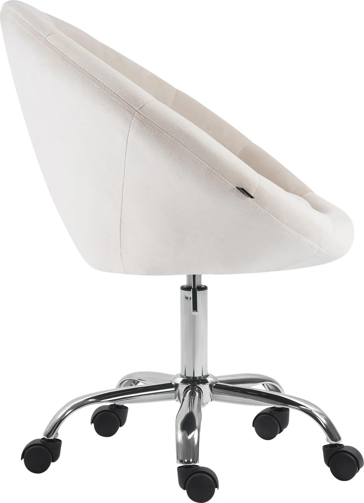Pracovná stolička London zamat - krémová