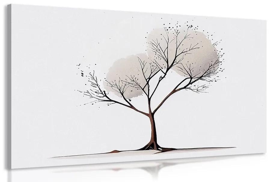 Obraz minimalistický strom bez lístia - 120x80