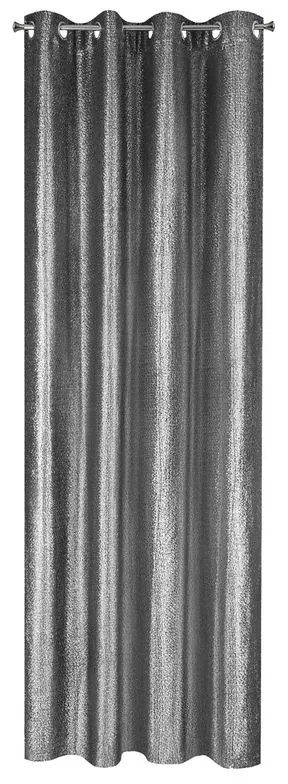 Dekorstudio Žakárový záves GLOSSY v čiernej farbe 140x250cm