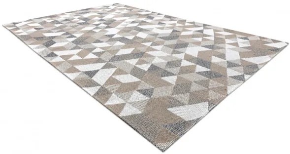 Koberec EKO SIZAL BOHO Casa Trojuholníky 2816 krém / taupe