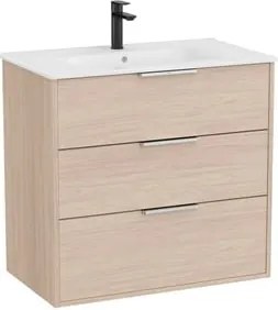 Roca Optica kúpeľňová skrinka s umývadlom 80x75,7x45,5 cm svetlý dub OPT803ZJ