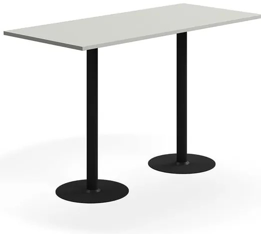 Barový stôl VERTICUS, 1800x800x1100 mm, svetlošedá/čierna