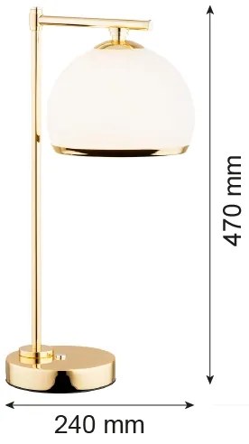 Argon 8120 -  Stolná lampa MARBELLA 1xE27/15W/230V mosadz