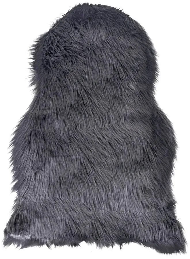 Antracitová syntetická kožušina 50x85 cm – House Nordic